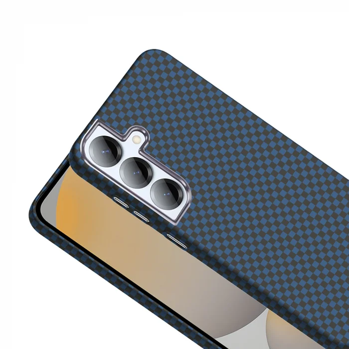 Samsung S25 Plus Kılıf M-safe Şarj Özellikli Karbon Fiber Görünümlü Gros Kapak