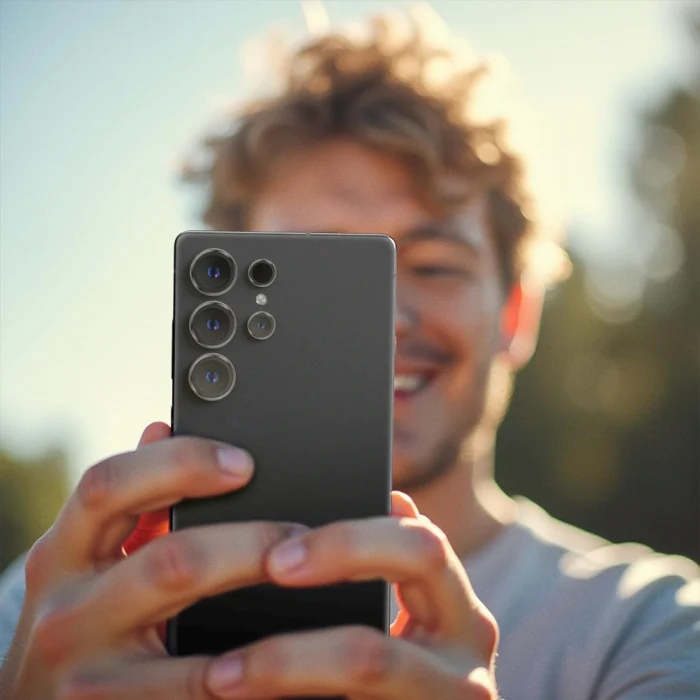 Samsung S25 Ultra Amazingthing Titan Safir Kamera Lens Koruyucu + Kolay Uygulama Aparatlı