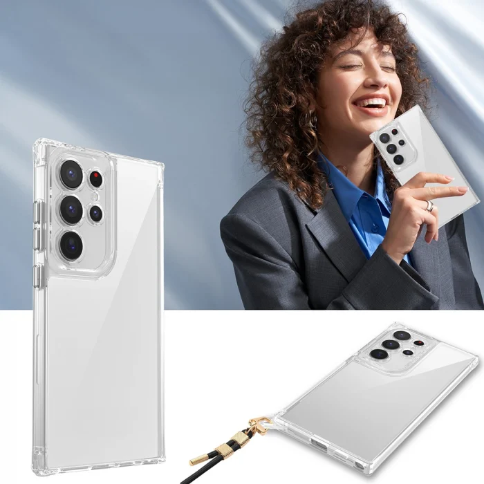 Samsung S25 Ultra Kılıf Airbagli Takılabilir Askı Aparatlı Snap Silikon Kapak