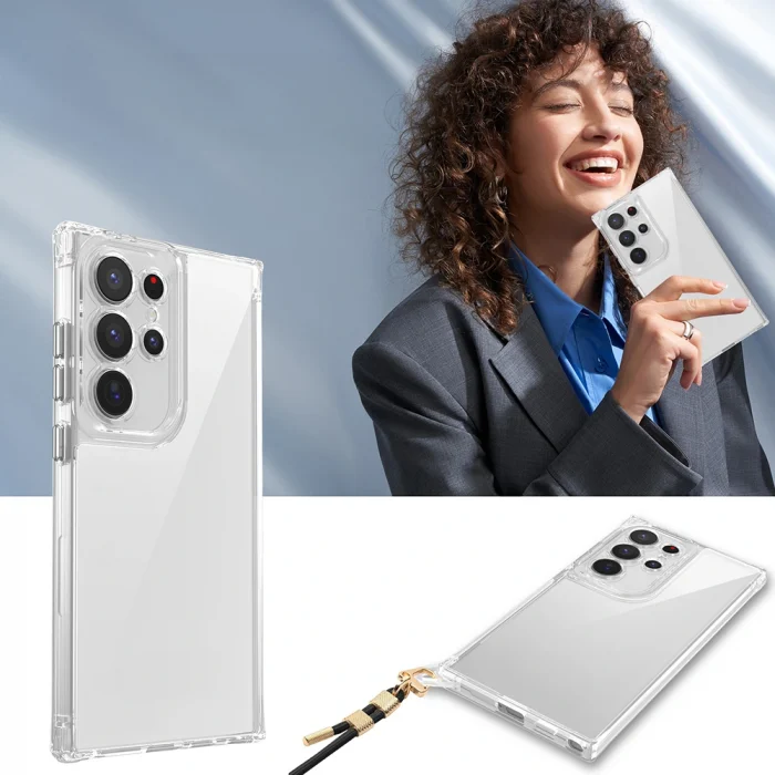 Samsung S25 Ultra Kılıf Airbagli Takılabilir Askı Aparatlı Snap Silikon Kapak