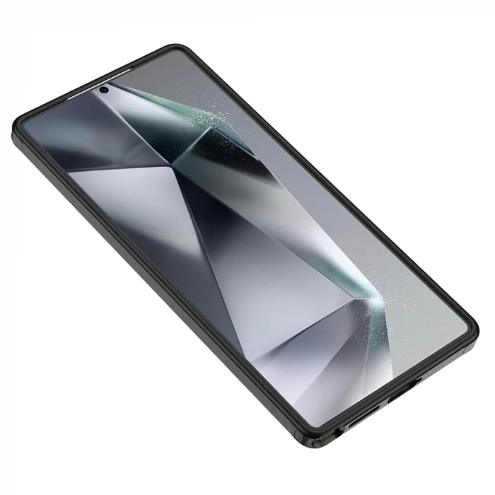 Samsung S25 Ultra Kılıf Kamera Korumalı Şeffaf Arka Yüzey New Roll Kapak