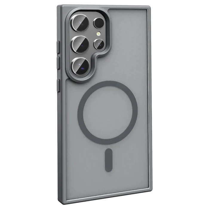 Samsung S25 Ultra Kılıf M-safe Şarj Özellikli Mat Arka Yüzey Sio Kapak