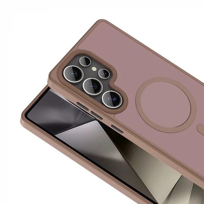 Samsung S25 Ultra Kılıf M-safe Şarj Özellikli Mat Arka Yüzey Sio Kapak