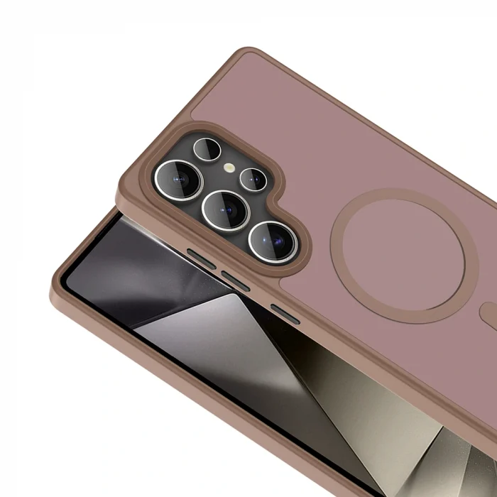 Samsung S25 Ultra Kılıf M-safe Şarj Özellikli Mat Arka Yüzey Sio Kapak