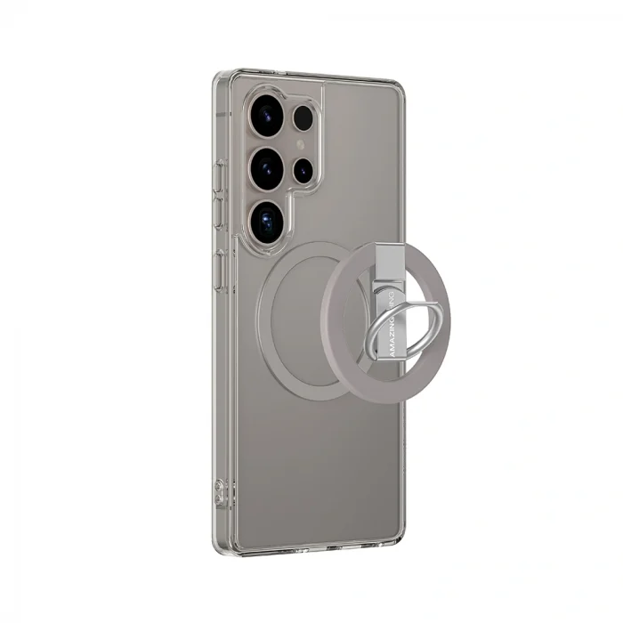 Galaxy S25 Ultra Kılıf M-safe Şarj Özellikli Yüzük Standlı Amazingthing Minimal Grip Serisi Kapak