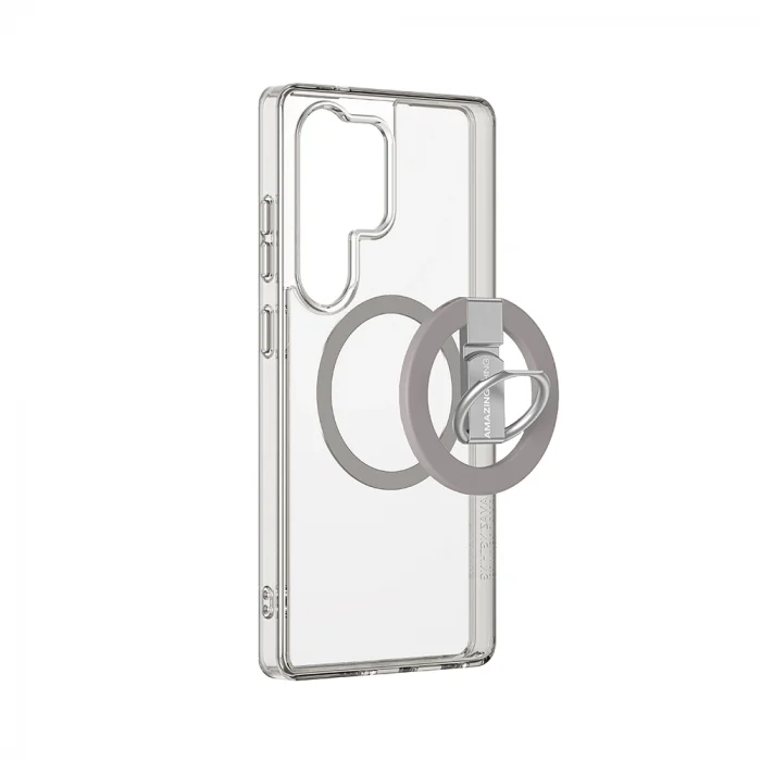 Samsung S25 Ultra Kılıf M-safe Şarj Özellikli Yüzük Standlı Amazingthing Minimal Grip Serisi Kapak