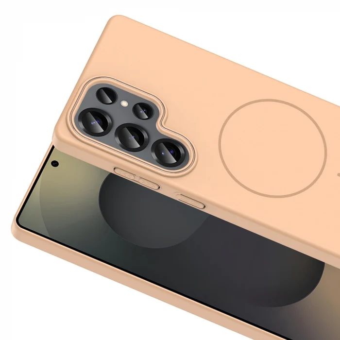 Samsung S25 Ultra Kılıf M-safe Şarj Özellikli Ruby Sert Kapak