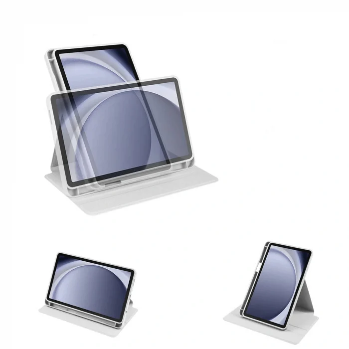 Samsung Tab A9 Kılıf Termik Kalem Bölmeli Dönebilen Standlı Kılıf