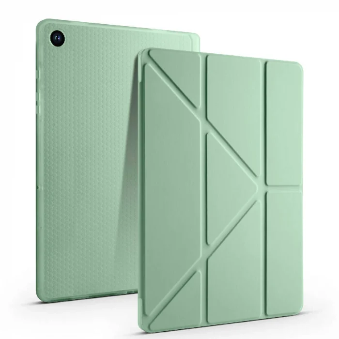 Samsung Tab A9 Kılıf Tri Folding Kalem Bölmeli Standlı Kılıf