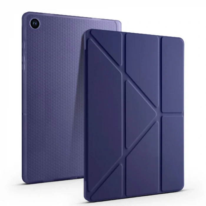 Samsung Tab A9 Kılıf Tri Folding Kalem Bölmeli Standlı Kılıf