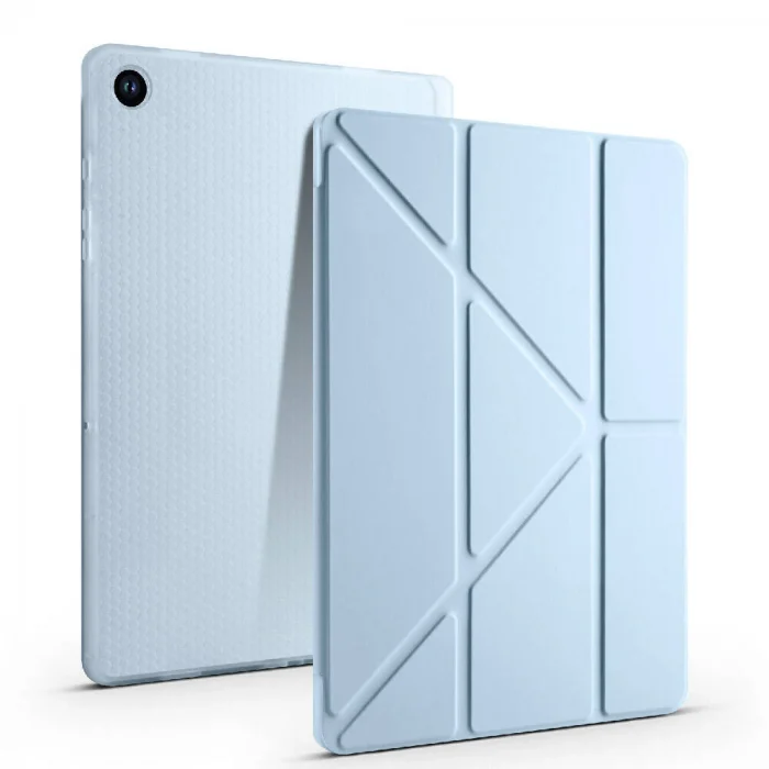 Samsung Tab A9 Kılıf Tri Folding Kalem Bölmeli Standlı Kılıf