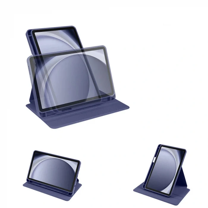 Samsung Tab A9 Plus Kılıf Termik Kalem Bölmeli Dönebilen Standlı Kılıf