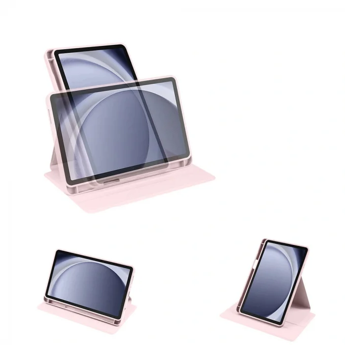 Samsung Tab A9 Plus Kılıf Termik Kalem Bölmeli Dönebilen Standlı Kılıf