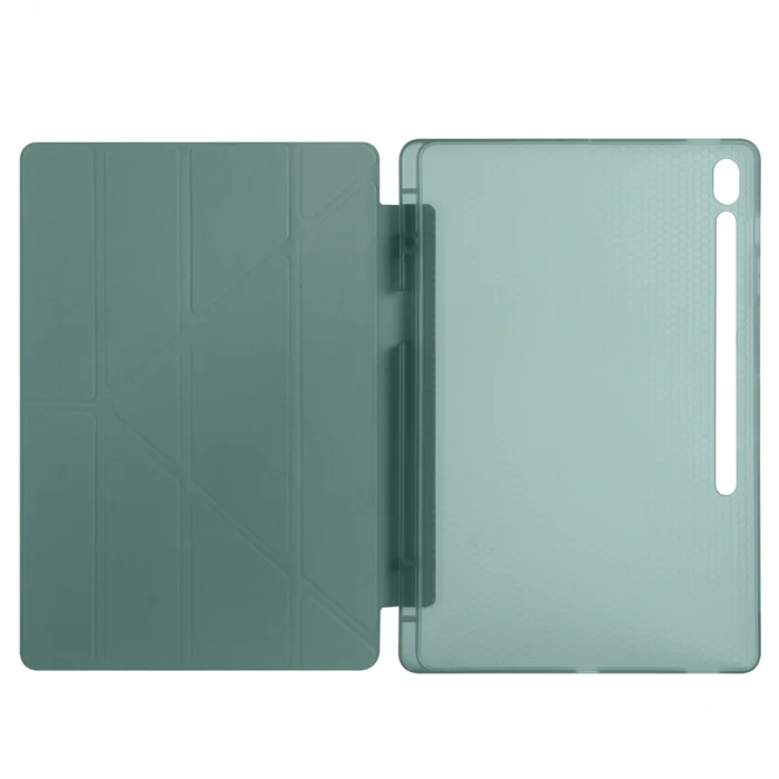 Samsung Tab S10 FE Plus Kılıf Tri Folding Kalem Bölmeli Standlı Kılıf