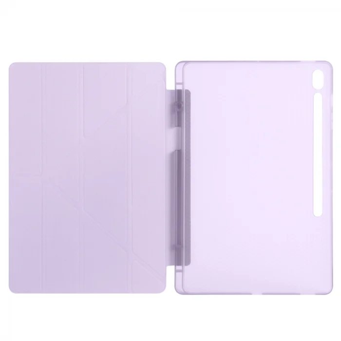 Samsung Tab S10 FE Plus Kılıf Tri Folding Kalem Bölmeli Standlı Kılıf