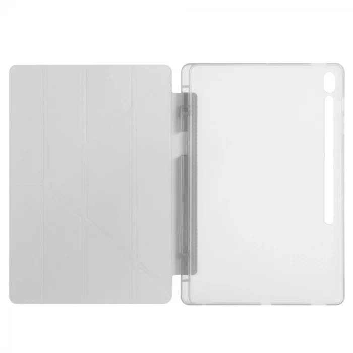 Samsung Tab S10 FE Plus Kılıf Tri Folding Kalem Bölmeli Standlı Kılıf