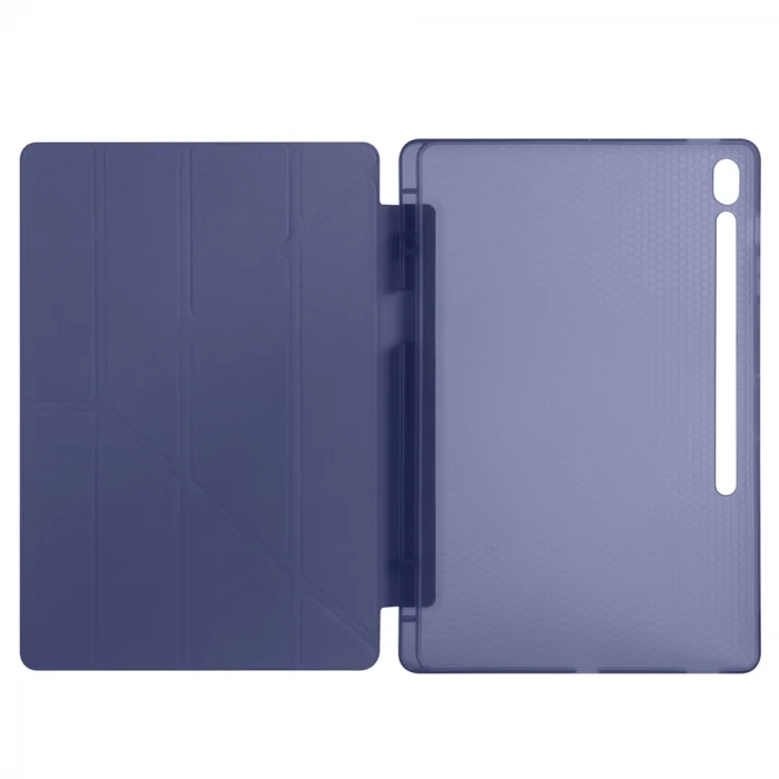 Samsung Tab S10 FE Plus Kılıf Tri Folding Kalem Bölmeli Standlı Kılıf