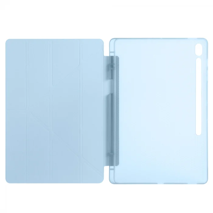 Samsung Tab S10 FE Plus Kılıf Tri Folding Kalem Bölmeli Standlı Kılıf