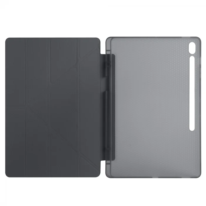 Samsung Tab S10 FE Plus Kılıf Tri Folding Kalem Bölmeli Standlı Kılıf