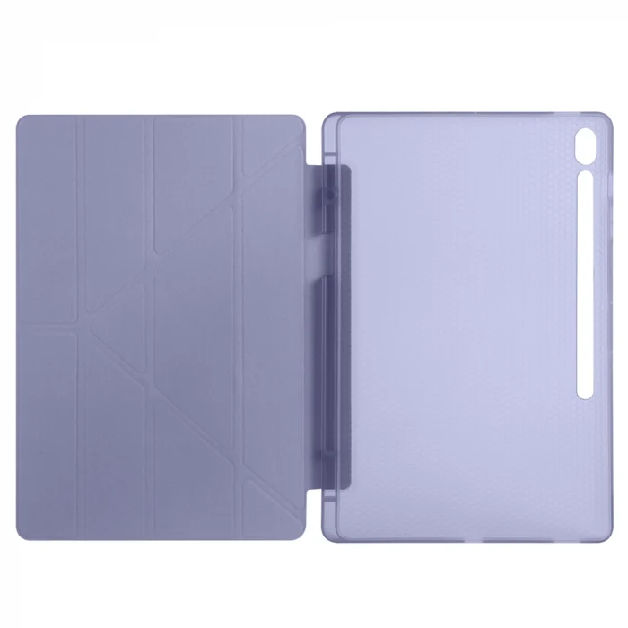 Samsung Tab S10 FE Plus Kılıf Tri Folding Kalem Bölmeli Standlı Kılıf
