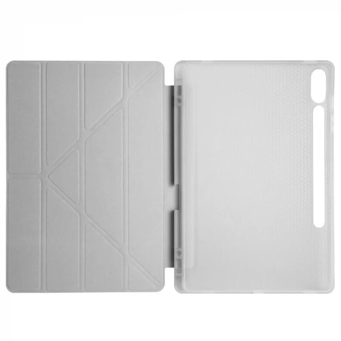 Samsung Tab S10 Plus Kılıf Tri Folding Kalem Bölmeli Standlı Kılıf