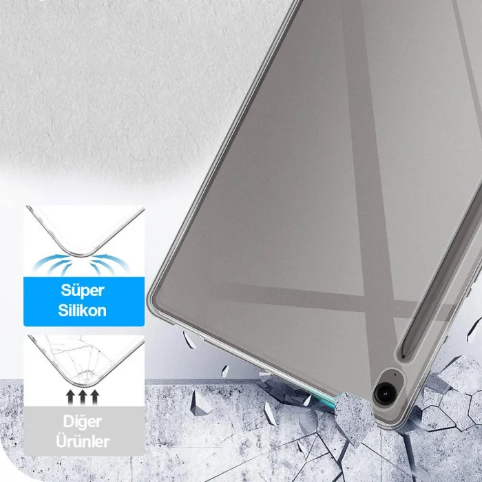 Samsung Tab S9 FE Kılıf Tablet Süper Silikon Kapak