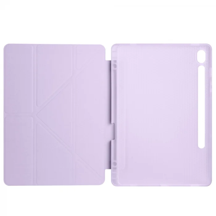 Samsung Tab S9 FE Kılıf Tri Folding Kalem Bölmeli Standlı Kılıf