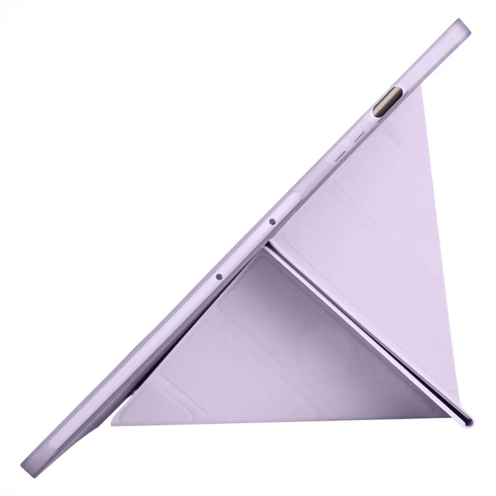 Samsung Tab S9 FE Plus Kılıf Tri Folding Kalem Bölmeli Standlı Kılıf