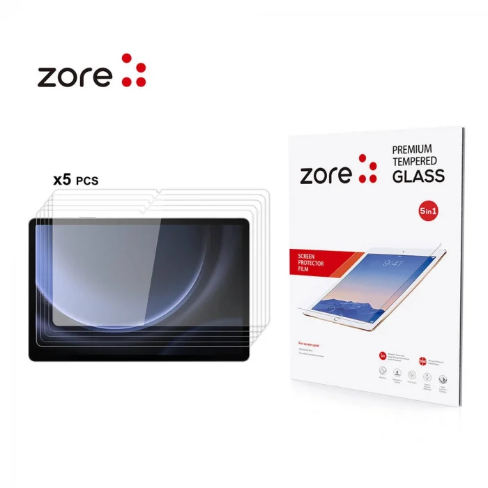 Samsung Tab S9 FE 5in1 Tablet Temperli Cam Ekran Koruyucu