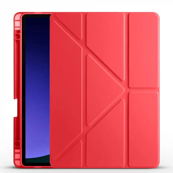 Samsung Tab S9 Kılıf Tri Folding Kalem Bölmeli Standlı Kılıf
