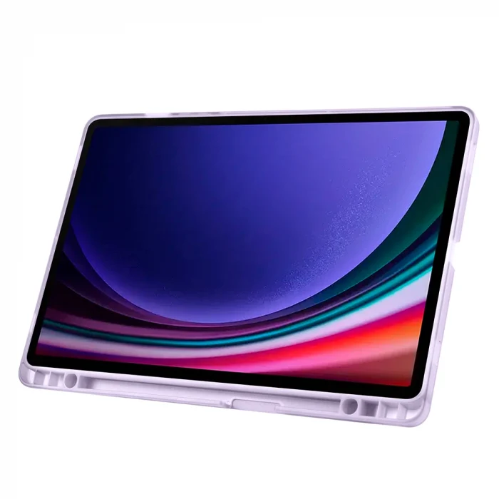 Samsung Tab S9 Kılıf Tri Folding Kalem Bölmeli Standlı Kılıf