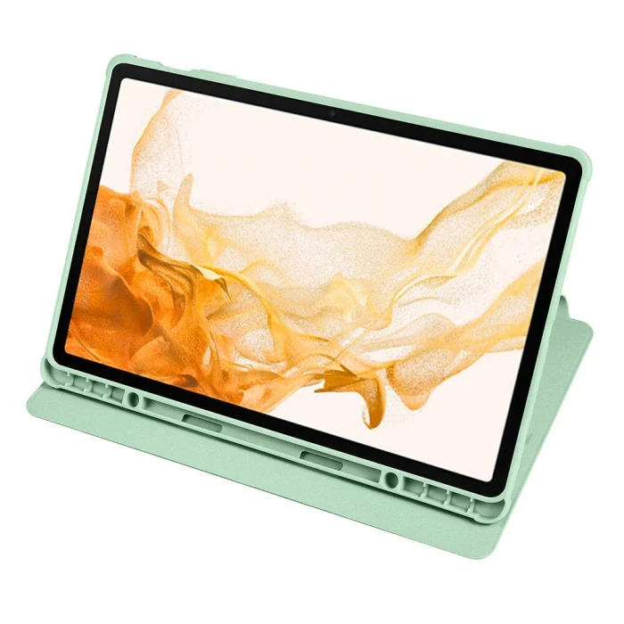 Samsung Tab S9 Plus Kılıf Termik Kalem Bölmeli Dönebilen Standlı Kılıf