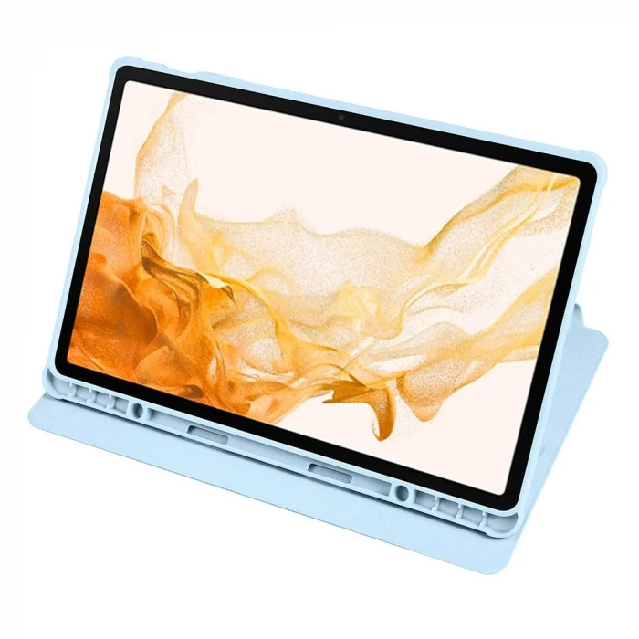 Samsung Tab S9 Plus Kılıf Termik Kalem Bölmeli Dönebilen Standlı Kılıf