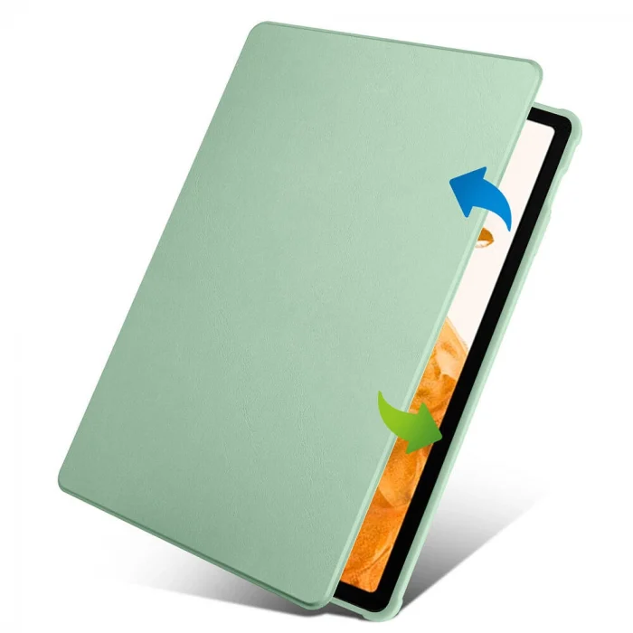 Samsung Tab S9 Plus Kılıf Termik Kalem Bölmeli Dönebilen Standlı Kılıf