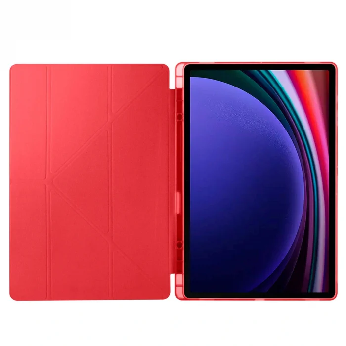 Samsung Tab S9 Ultra Kılıf Tri Folding Kalem Bölmeli Standlı Kılıf