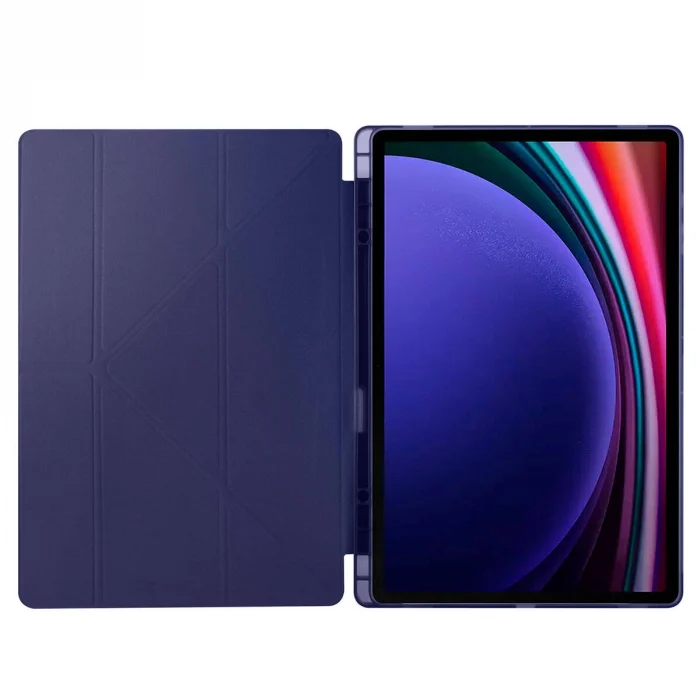 Samsung Tab S9 Ultra Kılıf Tri Folding Kalem Bölmeli Standlı Kılıf