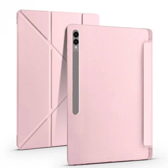 Samsung Tab S9 Ultra Kılıf Tri Folding Kalem Bölmeli Standlı Kılıf