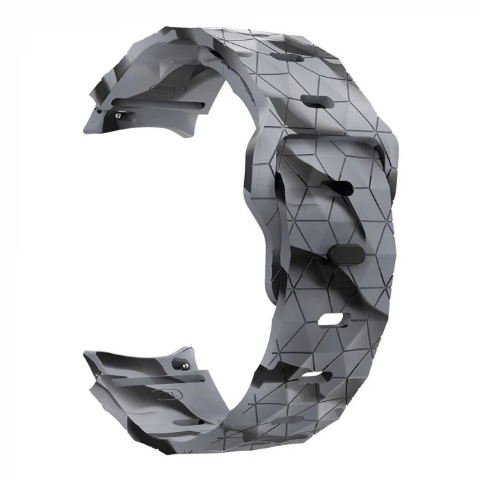 Samsung Watch 5 44mm KRD-116 20mm Futbol Desenli Spor Tasarımlı Silikon Kordon