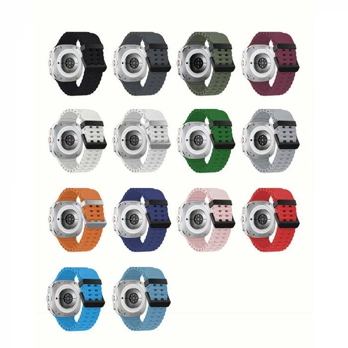 Samsung Watch Ultra 47mm KRD-118 Tırtıklı Tasarım Silikon Kordon
