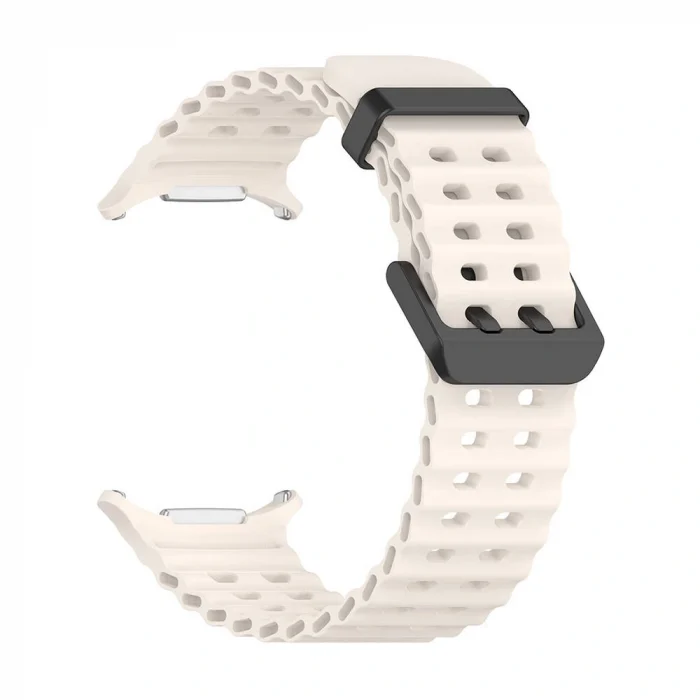 Samsung Watch Ultra 47mm Uyumlu-118 Tırtıklı Tasarım Silikon Kordon