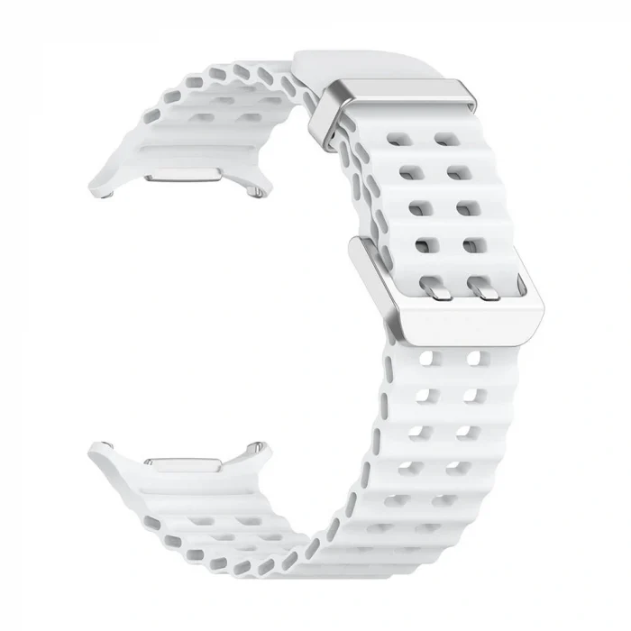 Samsung Watch Ultra 47mm Uyumlu-118 Tırtıklı Tasarım Silikon Kordon