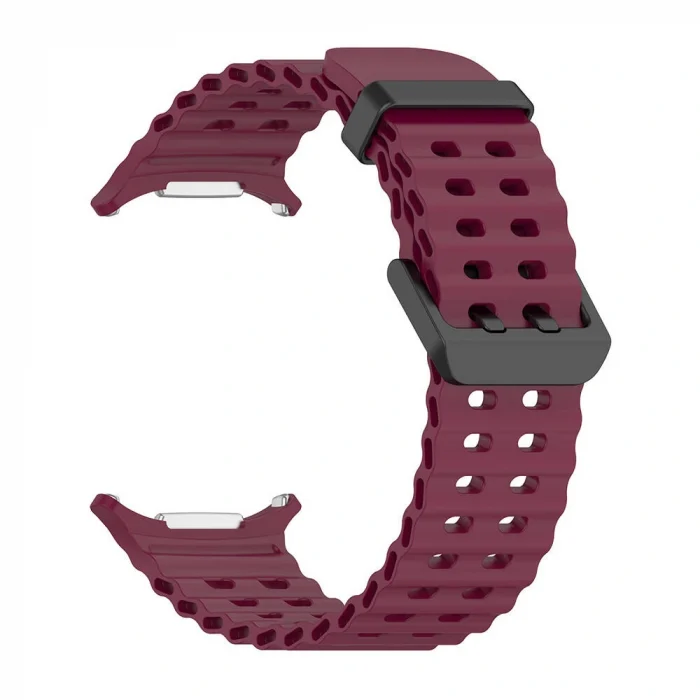 Samsung Watch Ultra 47mm Uyumlu-118 Tırtıklı Tasarım Silikon Kordon