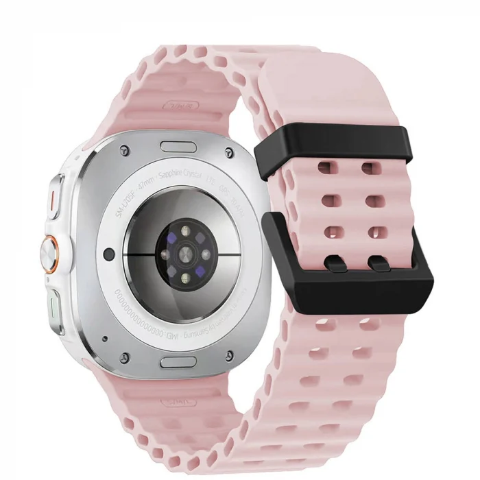 Samsung Watch Ultra 47mm KRD-118 Tırtıklı Tasarım Silikon Kordon