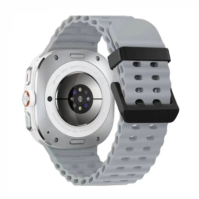 Samsung Watch Ultra 47mm KRD-118 Tırtıklı Tasarım Silikon Kordon