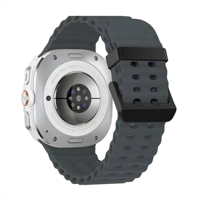 Samsung Watch Ultra 47mm Uyumlu-118 Tırtıklı Tasarım Silikon Kordon