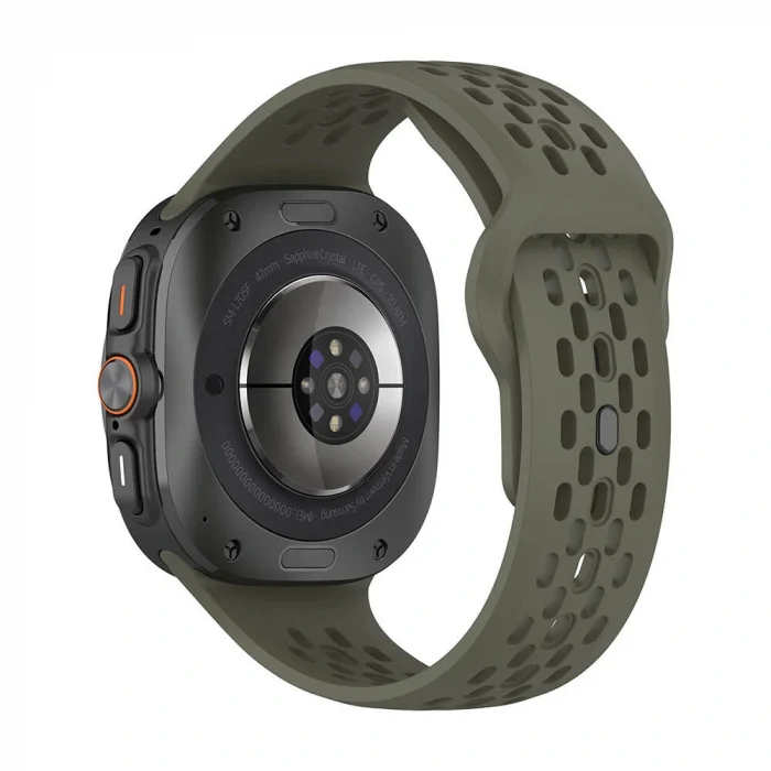 Samsung Watch Ultra 47mm Uyumlu-119 Delikli Tasarım Silikon Kordon
