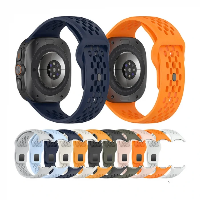 Samsung Watch Ultra 47mm Uyumlu-119 Delikli Tasarım Silikon Kordon