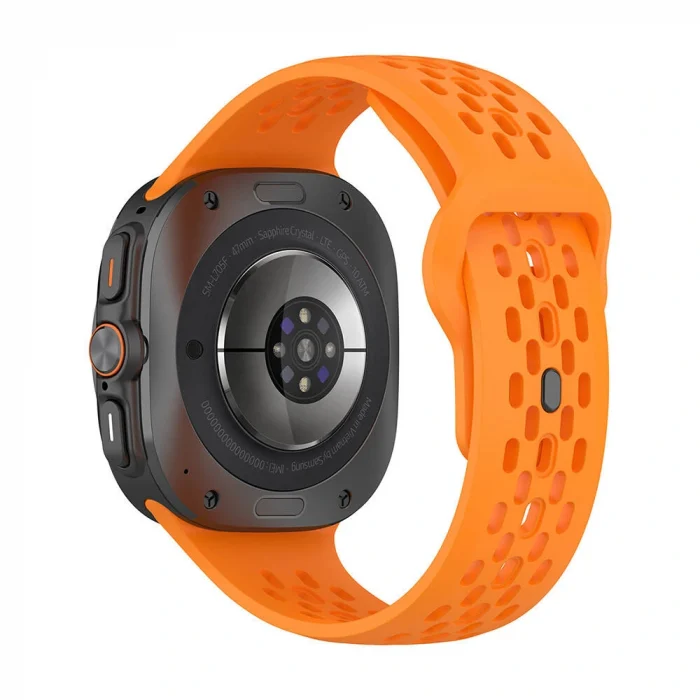 Samsung Watch Ultra 47mm Uyumlu-119 Delikli Tasarım Silikon Kordon