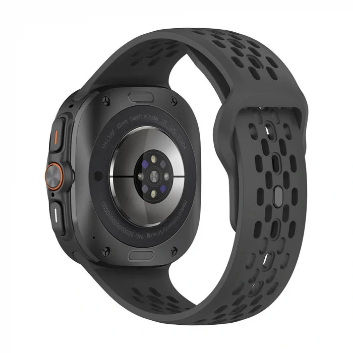 Samsung Watch Ultra 47mm Uyumlu-119 Delikli Tasarım Silikon Kordon