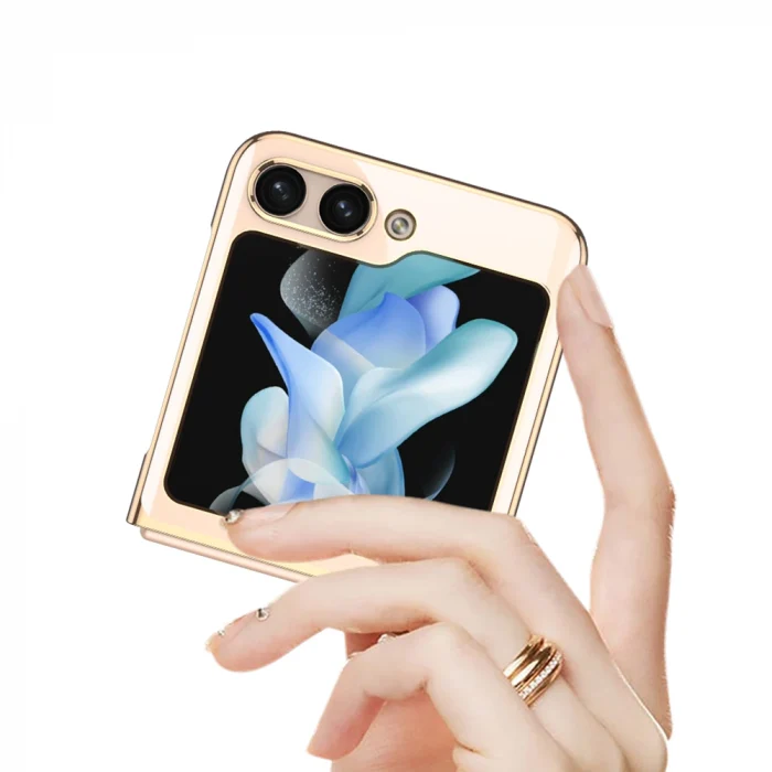 Samsung Z Flip 5 Kılıf Kıpta Lensli Kapak
